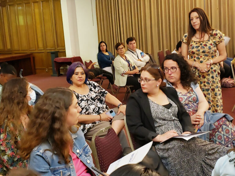 Foreign women participating in Apoya Mujer Migrante Day, Valparaíso 2022.