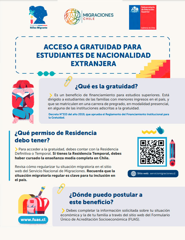 Acceso a gratuidad para estudiantes de nacionalidad extranjera