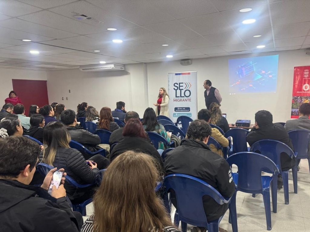 Directora Margot Inzunza en capacitación a OMIL regionales