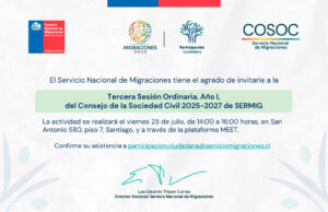 Invitación a la Tercera Sesión Ordinaria del COSOC 2025-27, año I.